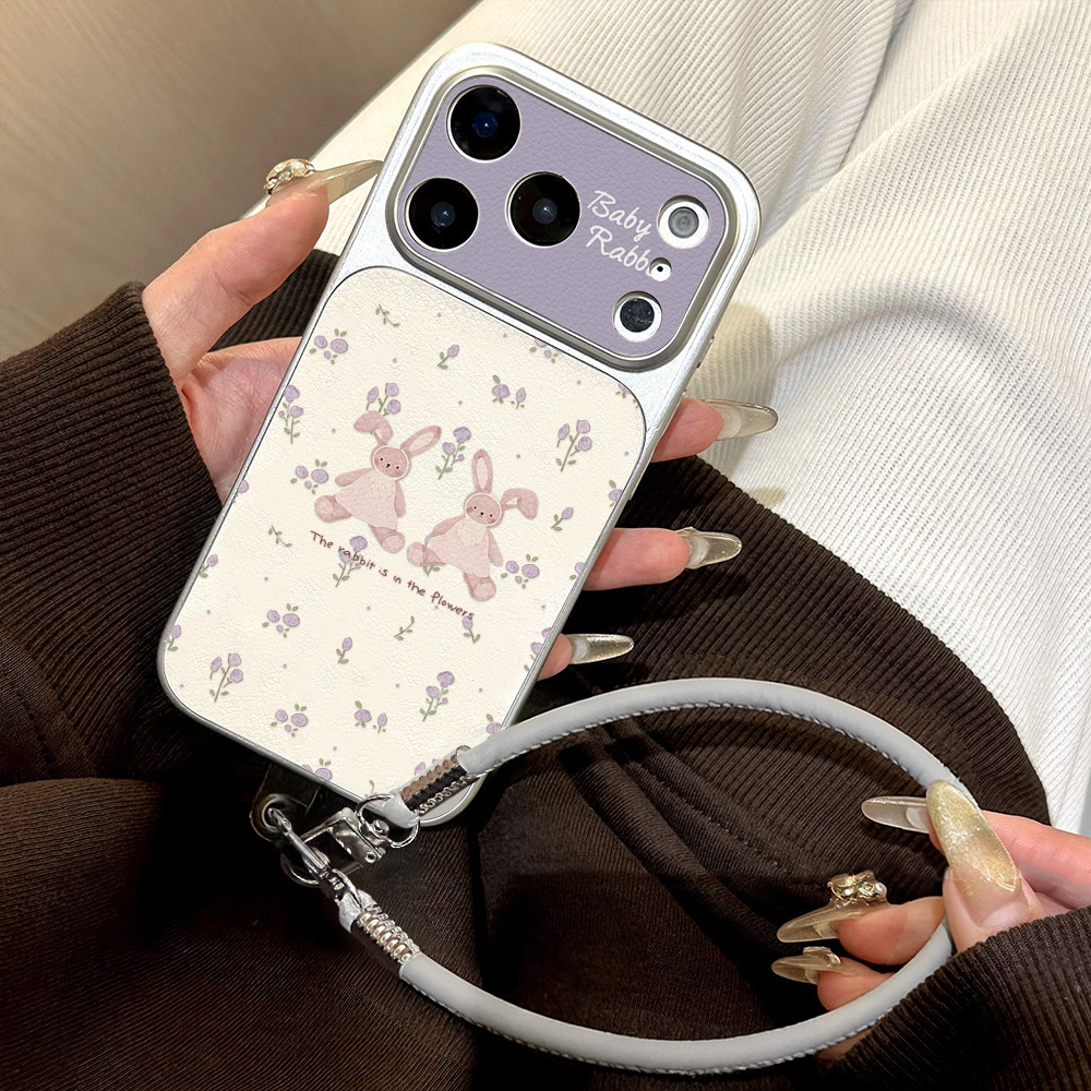 Phone Cases Iphone 16 - Cute Rubbit PU Leather Phone Cases