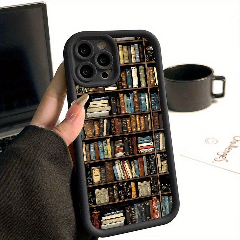 Phone Cases Iphone 16 - Book Shelf Creative Pattern Phone Case
