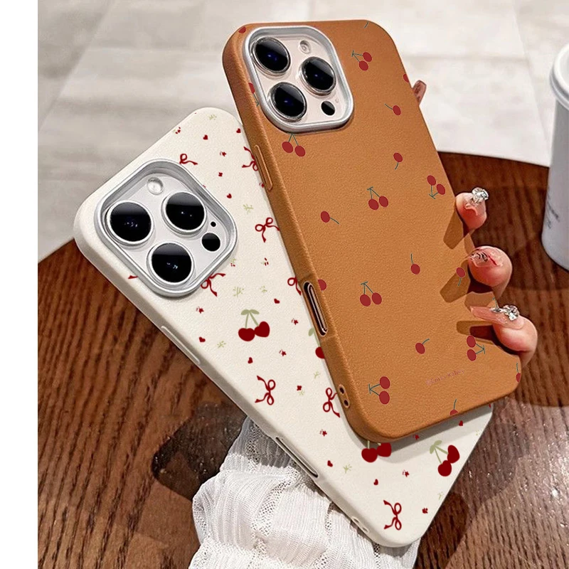 Phone Cases Cute - INS Cute Cartoon Cherry Pattern Phone