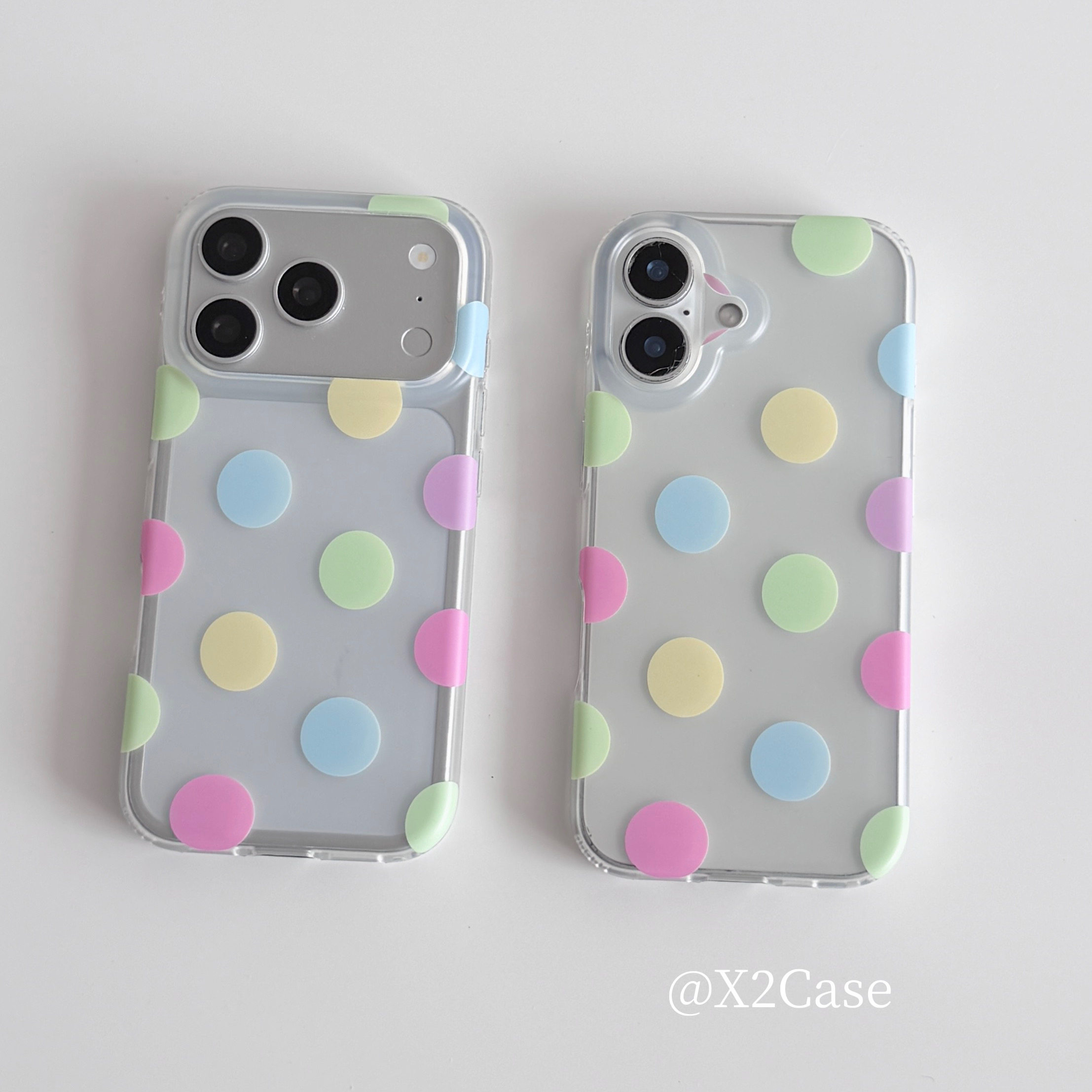 Phone Cases Polka Dot - Korea Ins Colorful Polka Dots Matte