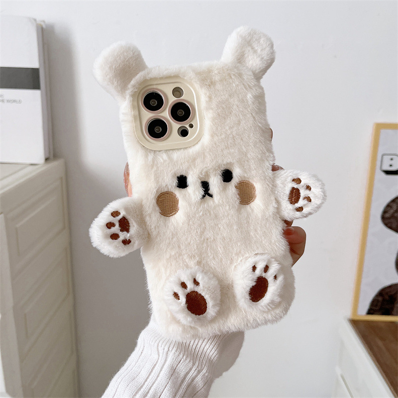 Korean 3D Cartoon Bear Fluffy  - огляд і ціна Phone Cases Iphone 16
