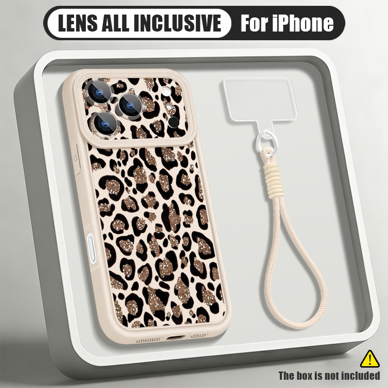 Brown Leopard Printed Lanyard  - огляд і ціна Phone Cases Brown