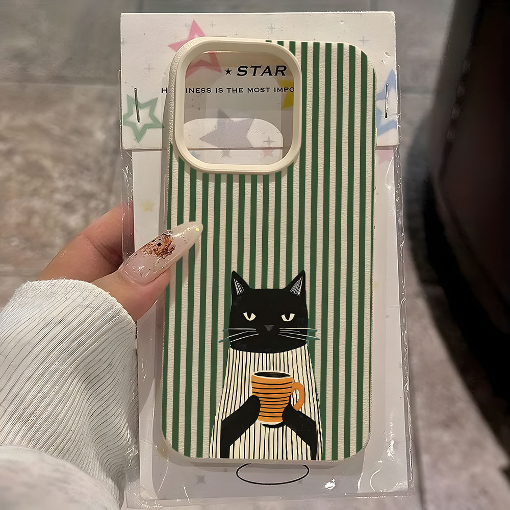 Funny Coffee Cat Pattern Lyche - огляд і ціна Phone Cases Amazon