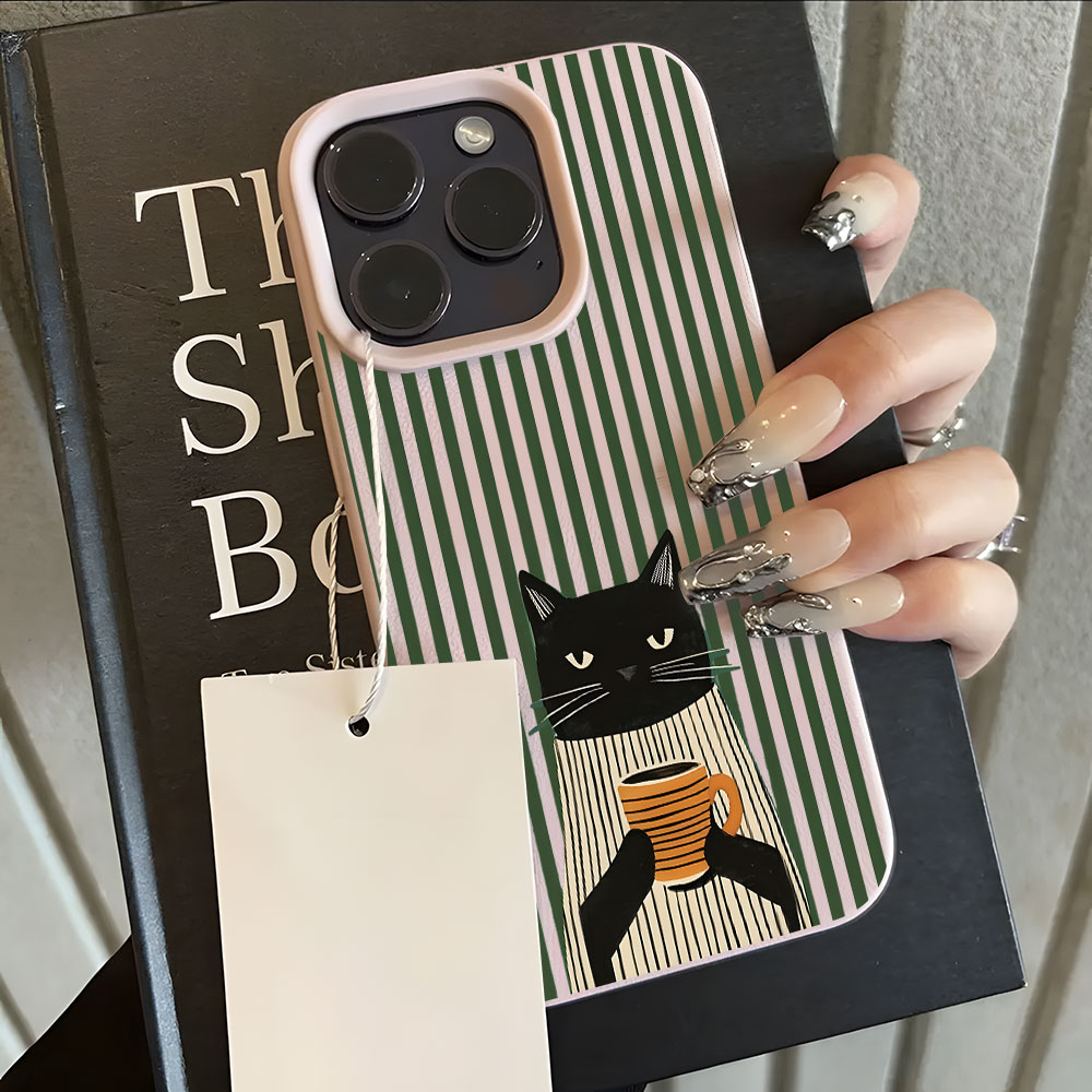 Funny Coffee Cat Pattern Lyche - огляд і ціна Phone Cases Amazon