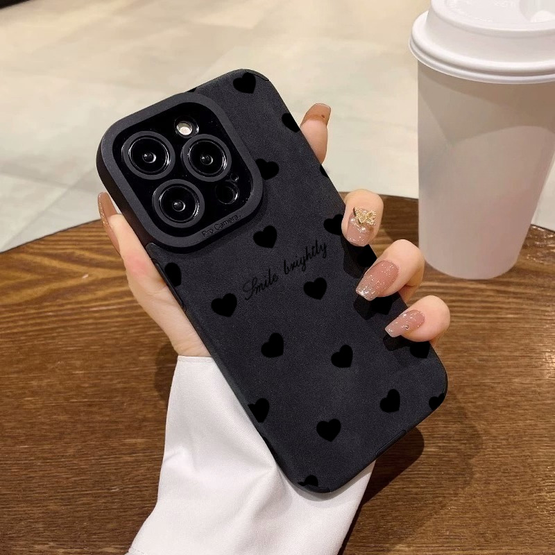 New Luxury Black Love Heart Ph - огляд і ціна Phone Cases Black