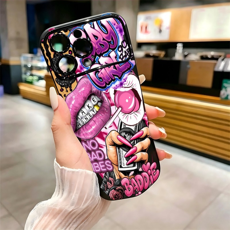 Hip Hop Pink Lips Baby Girl Gr - огляд і ціна Phone Cases Iphone 16