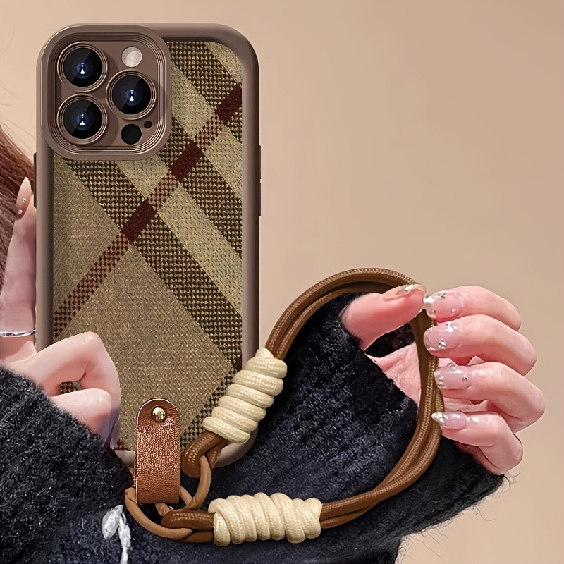 Brown Stripes Lanyard Strap Ro - огляд і ціна Phone Cases Brown