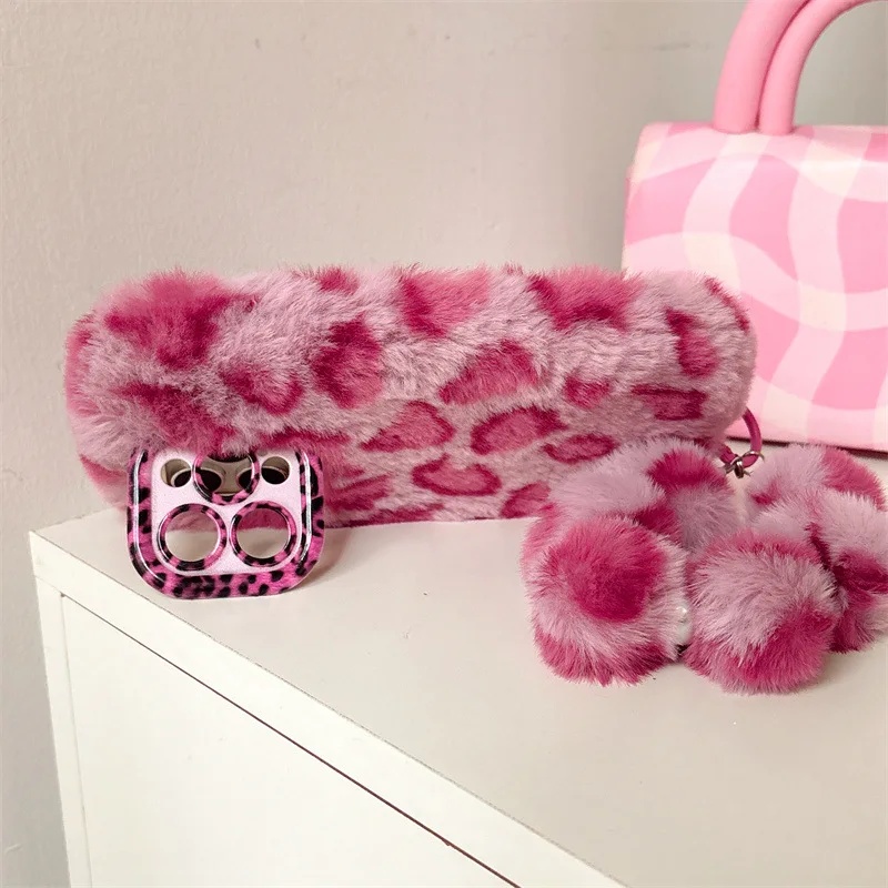 Fashion Leopard Furry Plush Le - огляд і ціна Phone Cases Iphone 16