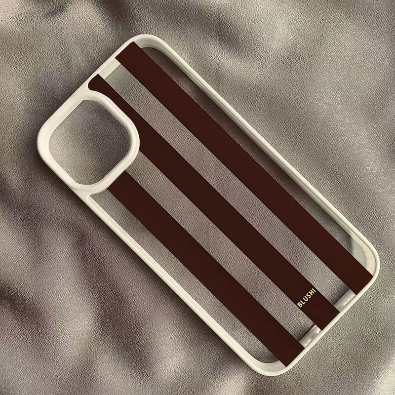 Clear Brown Stripes Phone Case - огляд і ціна Phone Cases Brown