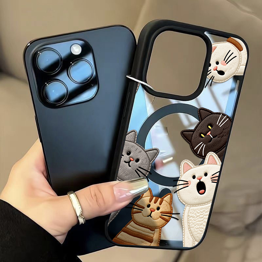 Cute Faux Embroidery Cat Phone - огляд і ціна Phone Cases Cute Iphone 13